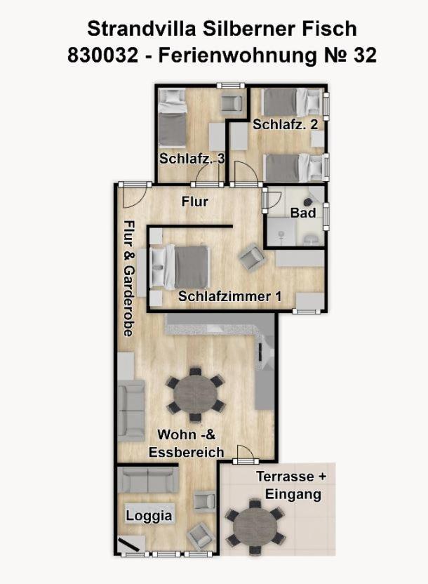 Strandvilla Silberner Fisch № 32 Apartment Ostseebad Binz